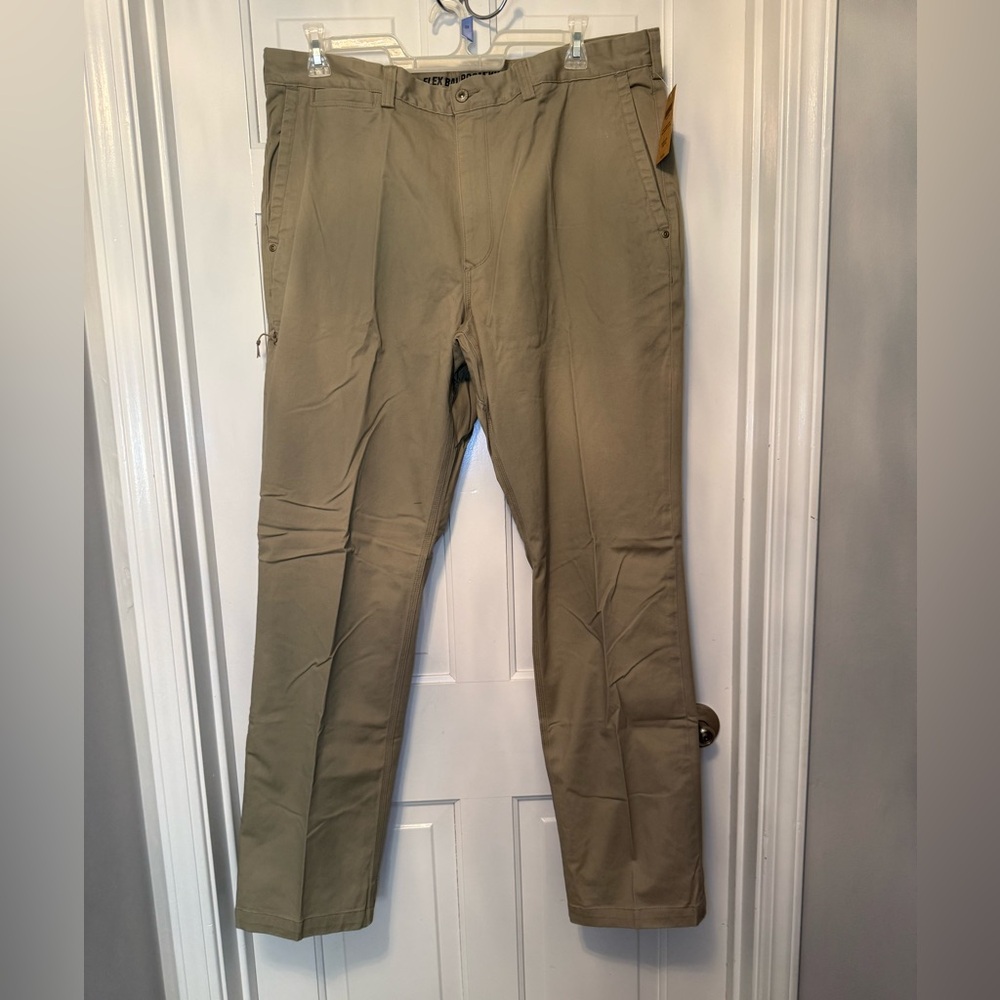 Duluth Trading Flex Ballroom Khaki Pants Men’s 40x34 Stretch Tan NWT